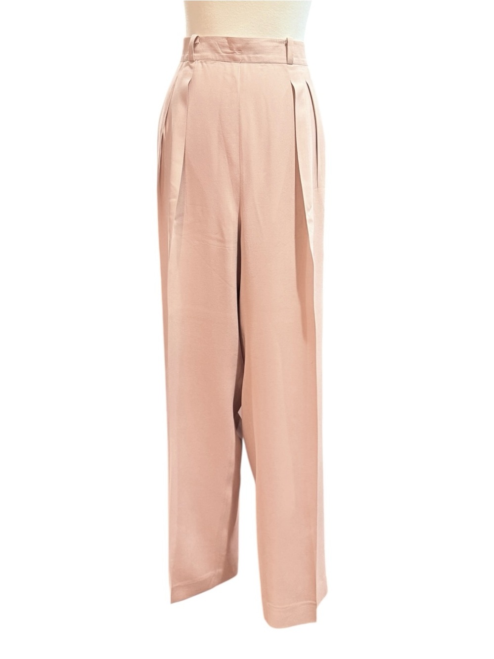 Rena Rowan Silk Dress Pants in Dusty Rose - Size 16W - Pleated, Belt Loops